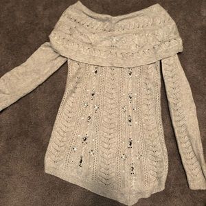 White House black market grey sweater tunic - xxs